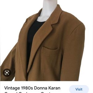 Vintage Couture Donna Karen Hand Tailored Cashmere and Wool Suit jacket.